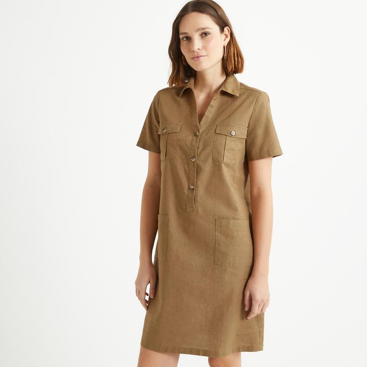 Actual product image Anne Weyburn Half-length dress made from half linen (42)