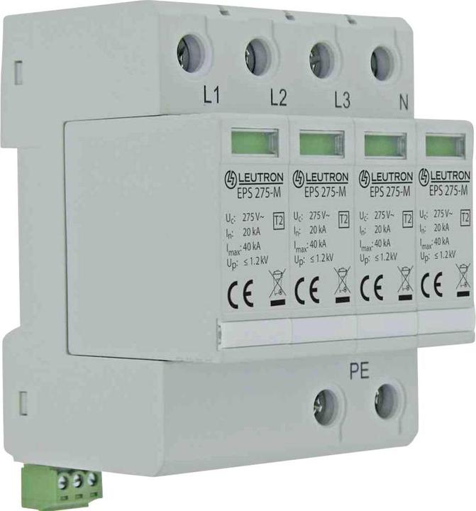 Actual product image Leutron 380613 EPS T2/4+0-275-FM Surge protection device Surge protection for: Distribution cabinets