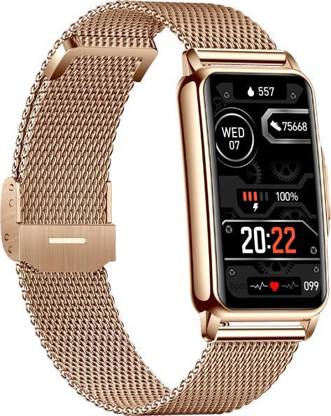 Actual product image EKO Connected Watch 5.0 with anti-theft protection and stainless steel Milanese bracelet