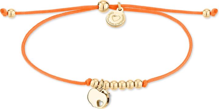 Cool Time Kids Stoffarmband mit AnhÃ¤nger (20 cm, Edelstahl IP Gold)