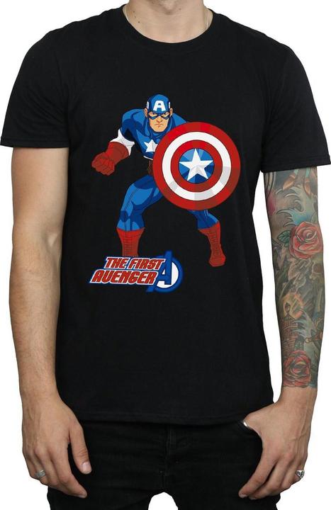Actual product image Mens Captain America The First Avenger T-Shirt (S)