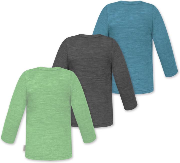 Actual product image Normani 3-pack baby merino longsleeve "Taupo" - 9475 (62)