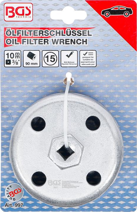 Actual product image BGS Oil Filter Wrench 15-point for Hyundai, Kia