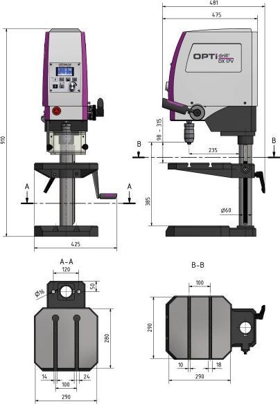 Actual product image Stürmer Bench drill DX 17 V 16mm M8 B16 50-4000min-¹ OPTI-DRILL
