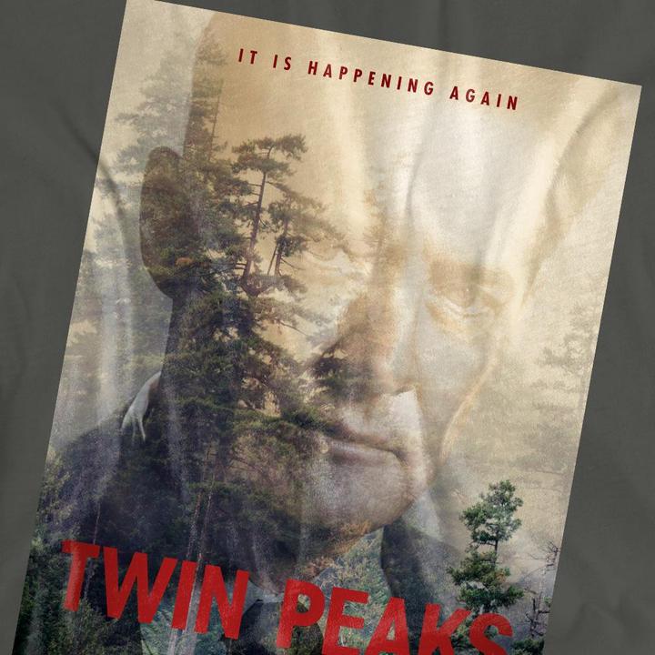 Actual product image Twin Peaks Unisex Adult Dale Cooper Poster T-Shirt (XL)