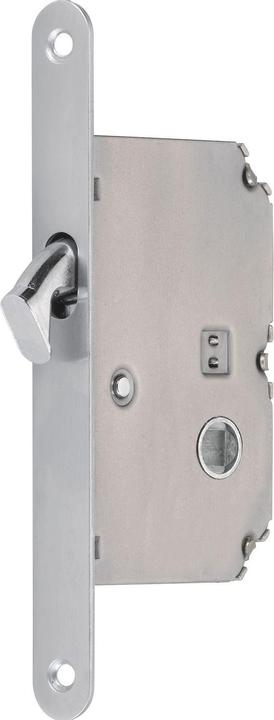 Actual product image Hoppe Sliding door lock with curved bolt, WC, DM 50, round, satin chrome-plated