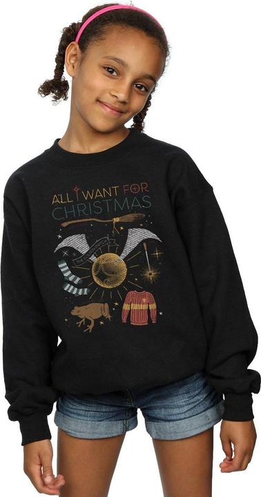 Image du produit - Sweat ALL WANT FOR CHRISTMAS - Fille (140, 146)