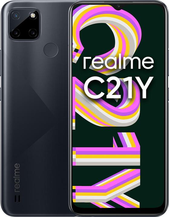 Immagine prodotto realme C21Y (3GB+32GB) nero incrociato (32 GB, Croce Nera, 6.50", Doppia SIM, 13 Mpx, 4G)