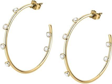 Morellato Luxury gold-plated earrings with clear Creole SAUP07 crystals (L)