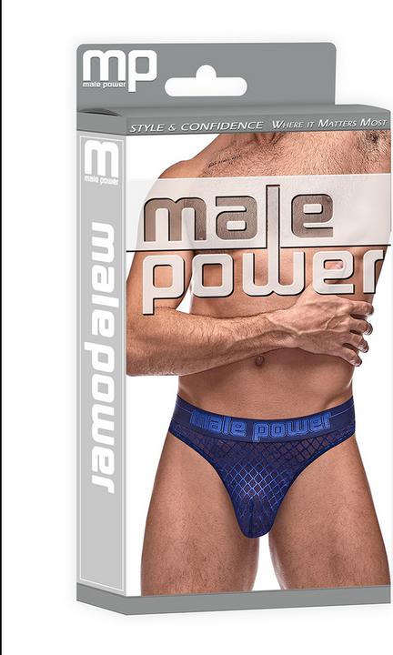 Productafbeelding Male Power Diamond Mesh - Bong String - S/M - Navy (S/M)