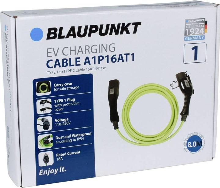 Immagine prodotto Blaupunkt Cavo di ricarica A1P16AT1 (Tipo 2, 3.70 kW, 16 A, 8 m)
