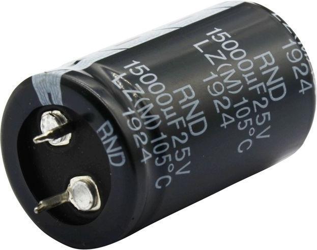 Actual product image RND Components Electrolytic capacitor, latchable 22000uF 20% 35V