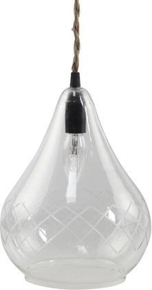 Chic Antique Lampe m. Schliff handgemacht, 19cm (E14)