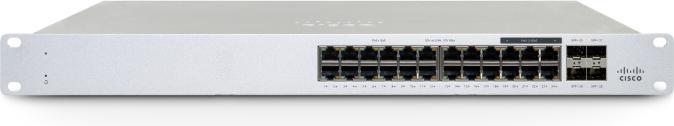 Actual product image Cisco Meraki MS130-24P - Switch - managed - 24 x 10/100/1000Base-T + 4 x Gigabit SFP - rack mountable (24 ports)