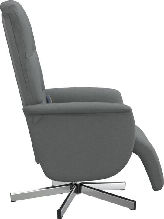 Produktbild VidaXL Massagesessel mit Fussteil Dunkelgrau Stoff,Farbe