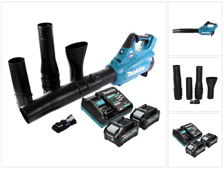 Makita UB 001 GM201 Akku Gebläse Laubbläser 40 V max. Brushless + 2x Akku 4,0 Ah + Ladegerät (Akkubetrieb, Laubsauger)