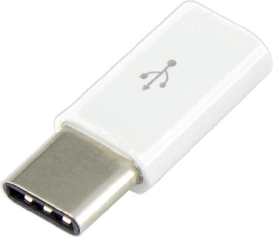 Sbox Micro USB 2.0 F. -> TYPE C M. white AD.USB-C W (USB-A, USB Typ-C)
