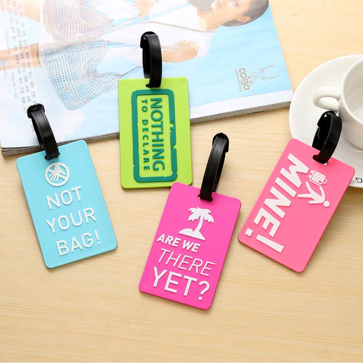 Actual product image Noya Kofferanhänger Gepäck-Etiketten Luggage Tag mit Adressschild - NOT YOUR BAG (4er Set) (Locks & Trailers)