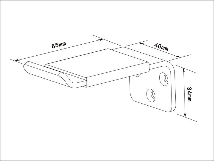 Actual product image Multibrackets Headphone holder wall, aluminium, silver, max 1 kg