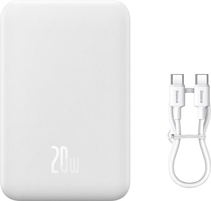 Actual product image Baseus Powerbank Magnetic Mini 20000mAh 20W (white) (20000 mAh, 20 W, 74 Wh)