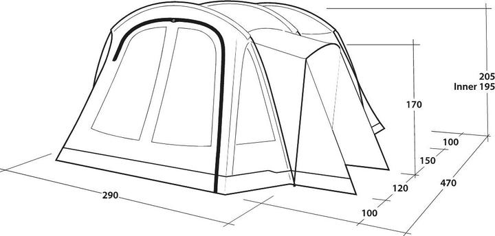 Actual product image Outwell Nevada 4 (Tunnel tent, 22.40 kg, 4 persons)
