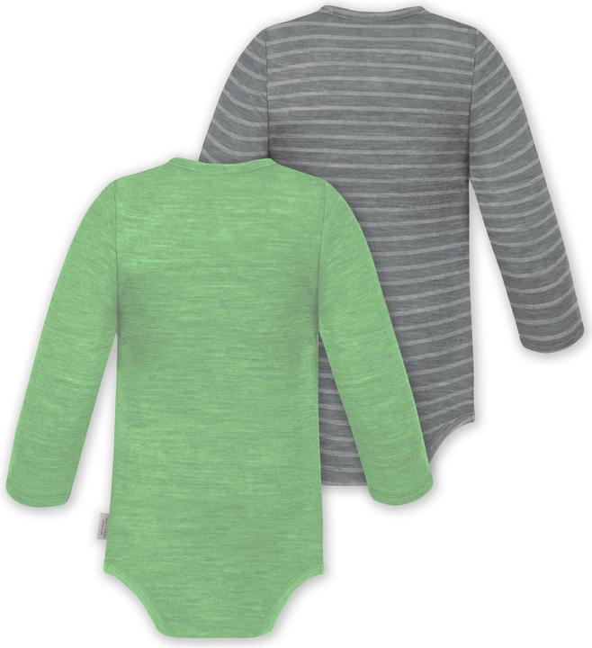 Actual product image Normani 2-pack baby merino bodysuit long sleeve "Auckland" - 9373 (68)