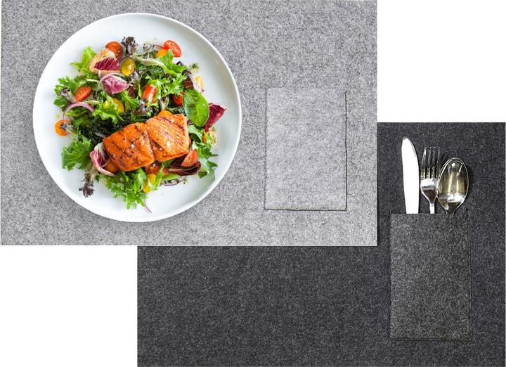 Casativo Tischset aus Filz mit Tasche, je 45 x 30 cm (45 x 30 cm)