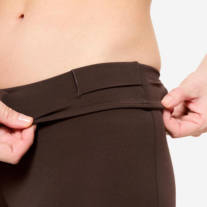 Produktbild Domyos Trainingshose Damen ausgestellt hoher Bund - braun (W28/L31)