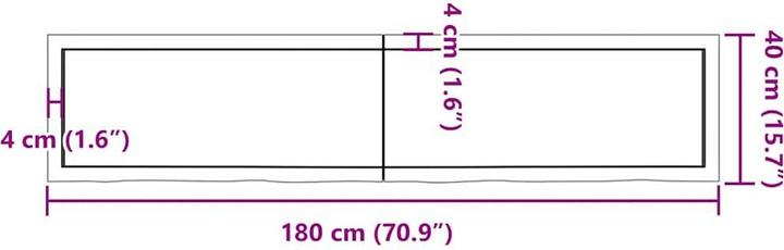 Actual product image VidaXL Saba (180 x 6 x 40 cm)
