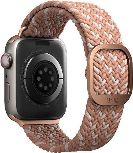 Actual product image Uniq Apple 4/5/6/7/8/SE Smart Watch Strap, Pink, 38/40/41mm (38 mm, 40 mm, 41 mm, Weavex™)