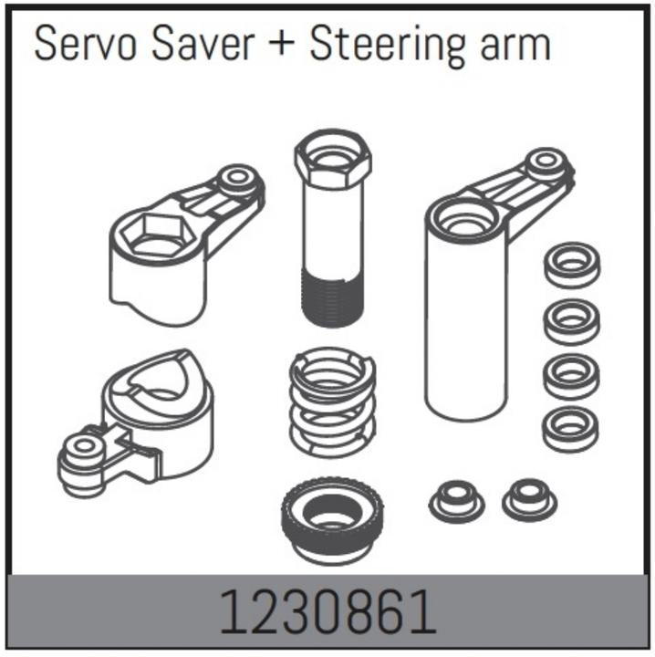Absima servo safer and steering post