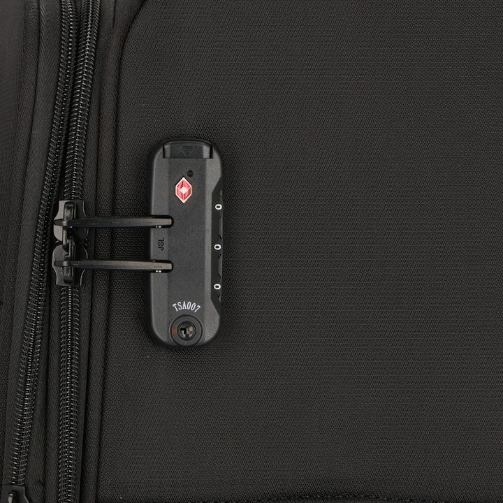 Immagine prodotto D&N Travel Line 9704 Set di valigie a 4 ruote, 3 pezzi con ripiegamento elastico (220 l, XL (da 115l))