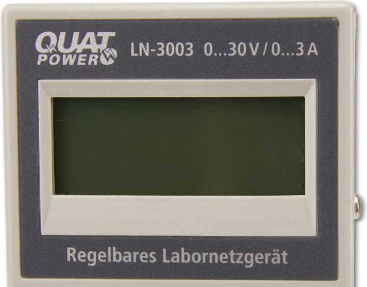 Actual product image QuatPower LN-3003 power supply unit, 0...30V 0...3A, LCD, coarse/fine regulator