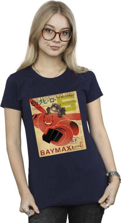 Produktbild Disney Big Hero 6 Baymax Flying Baymax Newspaper TShirt (XL)