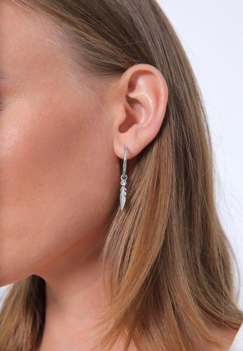 Actual product image Elli Creoles feather (925 Silver)