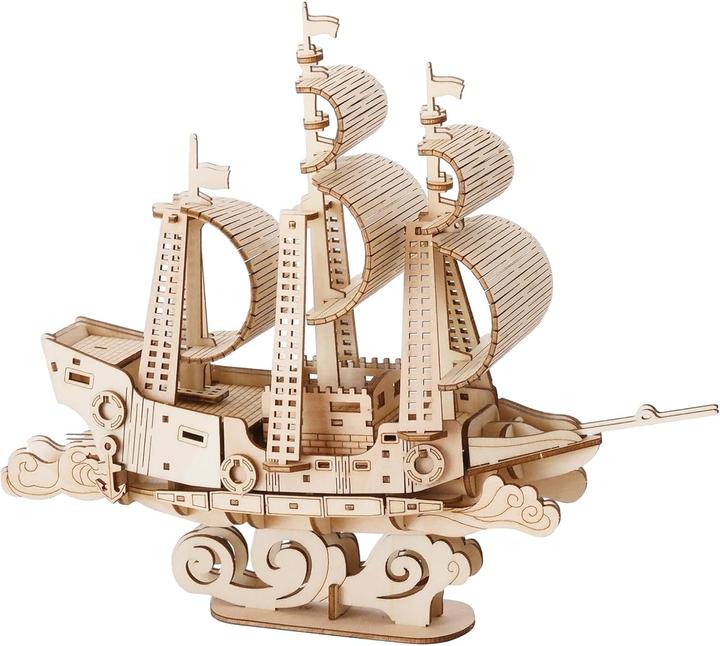 Image du produit Homava Kit de construction 3D en bois pour voilier (83 pièces)