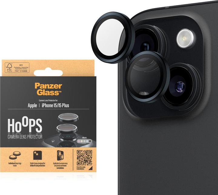 Immagine prodotto PanzerGlass Protezione lente fotocamera Hoops (1 Pezzo/i, Apple iPhone 15)