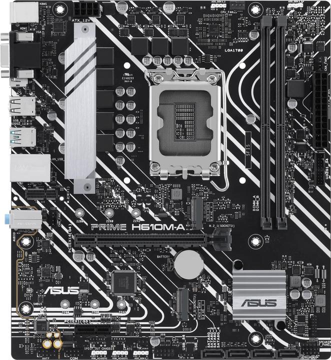 Produktbild ASUS PRIME H610M-A-CSM LGA1700 2DDR4 MB (LGA 1700, Intel H610, mATX)