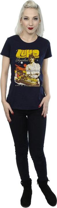 Actual product image Star Wars Womens/Ladies Luke Skywalker Rock Poster Cotton T-Shirt (M)