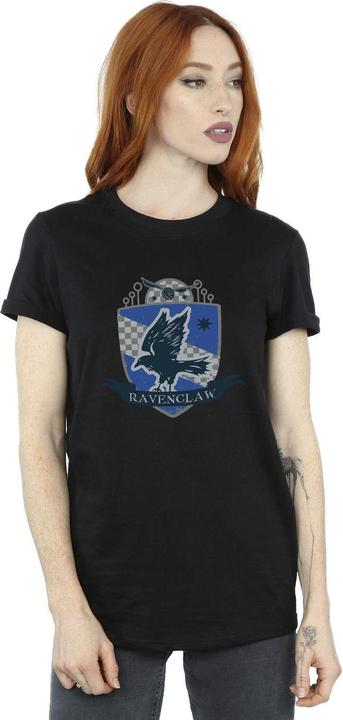Actual product image Womens/Ladies Ravenclaw Chest Badge Cotton Boyfriend T-Shirt (XXL)