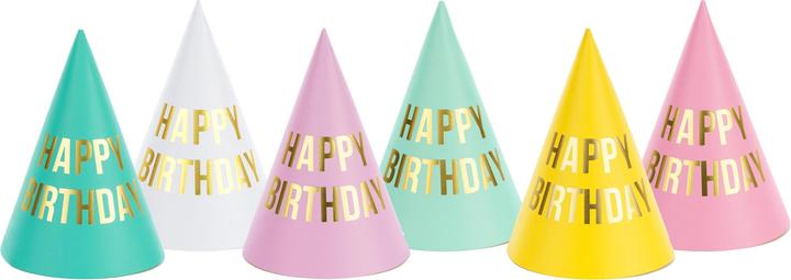 Produktbild Partydeco Partyhüte Happy Birthday