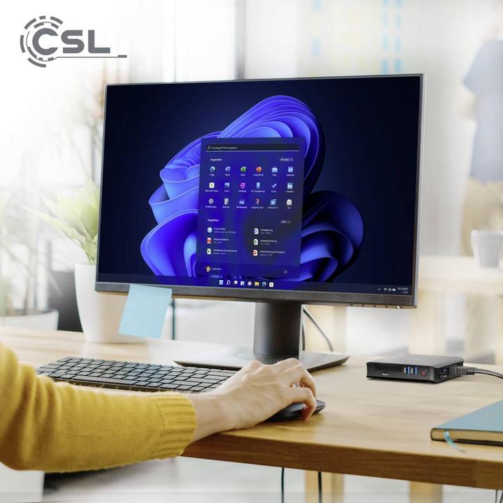 Actual product image CSL Mini PC Narrow Box Ultra HD Compact v5 (Intel Celeron N5100, 4 GB, 128 GB, Intel UHD Graphics)