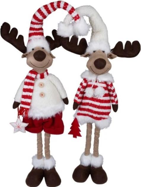 Produktbild Christmas Paradise Wichtel Elch 60-80cm – Handgefertigte Dekorationsfigur mit Teleskopbeinen
