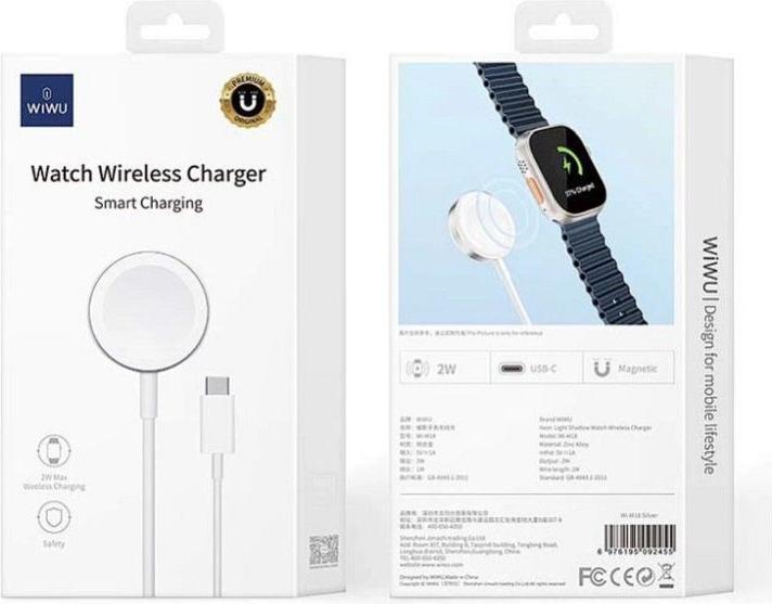 Image du produit Wiwu Wireless charger - Wireless Charger Mi-18 for Apple Watch (aluminum case)