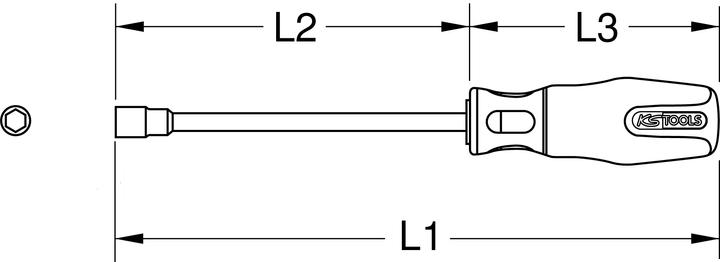 Produktbild KS Tools BERYLLIUMplus Stecknuss-Schraubendreher 6-kant 13 mm (6-Kant)