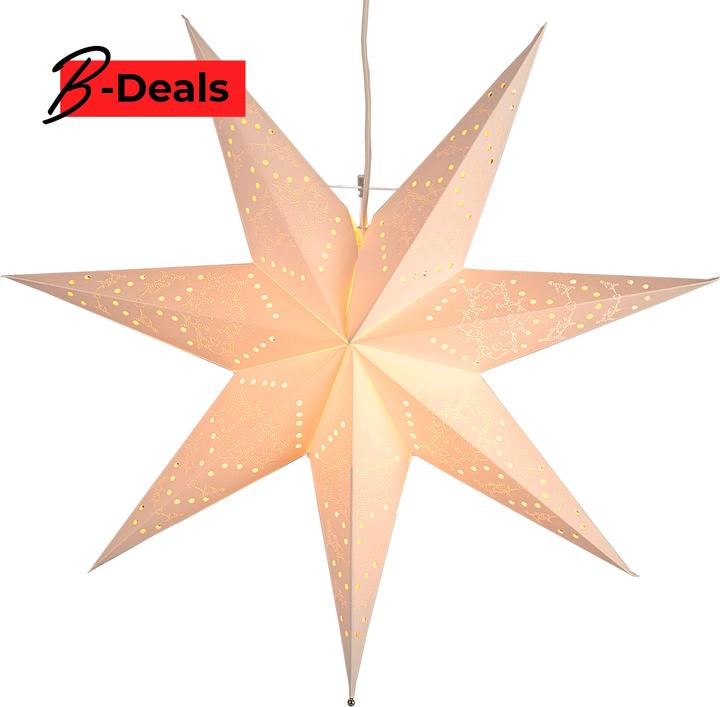 Image du produit Star Trading Étoiles en papier à suspendre | Fenêtre poinsettia | Étoile en papier illuminée | Poins