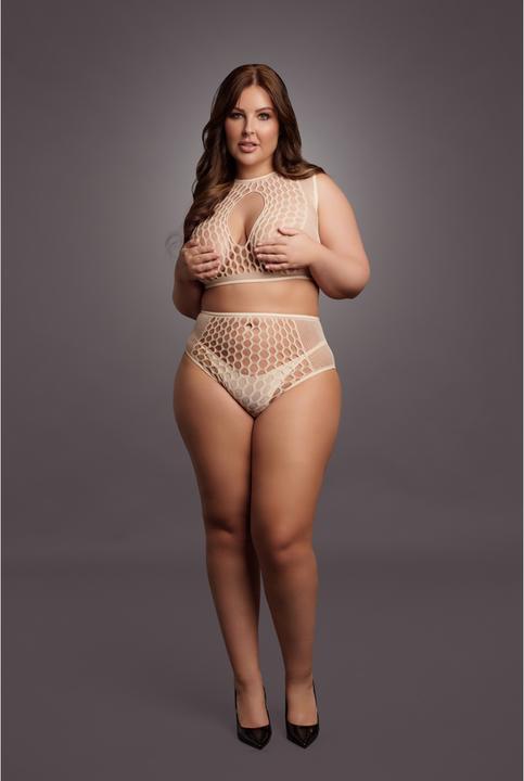 Image du produit Le Désir Ensemble Soutien-gorge Duo Net Key-Hole - Queen Size (XL, XXL, 3XL, 4XL)