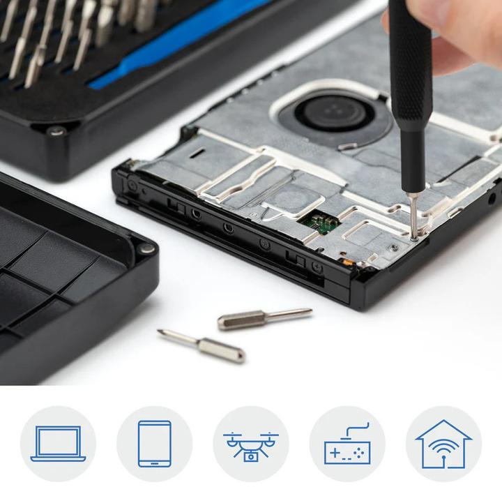 Produktbild iFixit Mako Precision Bit Set (1, 2, T TR 10, TR8, T TR 15, T TR 20, T TR 25, J 00, Y0, J 000, J 1, 1mm, J 0, PH0000, Y 00, Y 000, P6, Y 1, 0.7 mm, TR9, TR7, TR6, 4 mm, 2 mm, PH1, 5 mm, PH2, 4.5 mm, 1.3 mm, T3, 0.9 mm, 3.5 mm, T2, PH00, T5, P2, T4, 2.5 mm, 5.5 mm, PH0, 3 mm, P5, 1.5mm)