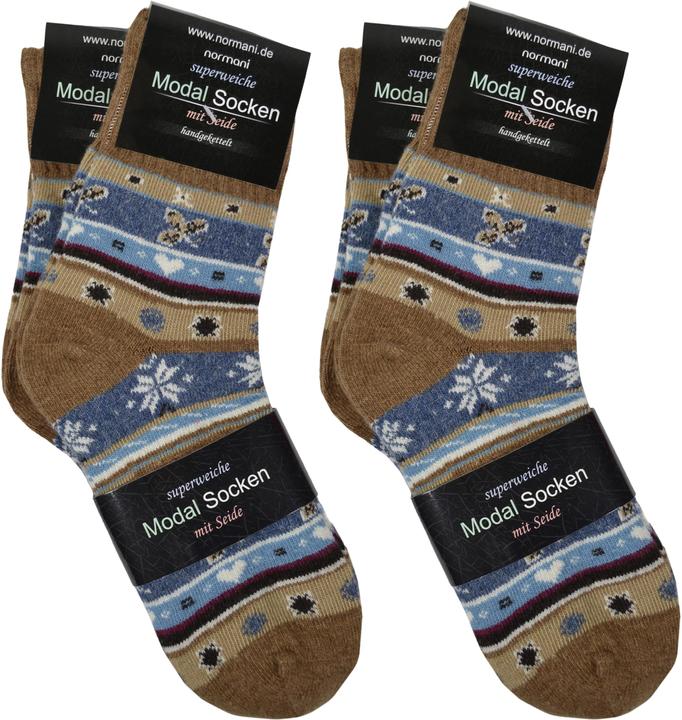 Produktbild Normani 4 Paar Edelsocken mit Seide und Modal (4er Pack, 39 - 42)