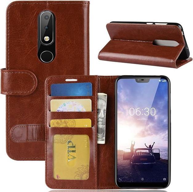Actual product image MU Classic Crazy Horse II Leather Bookcover Series (Nokia 6.1 Plus)